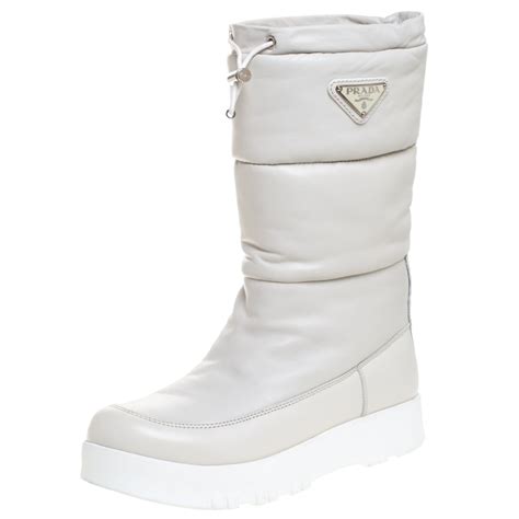 prada sport snow boots|Prada boots with pouch white.